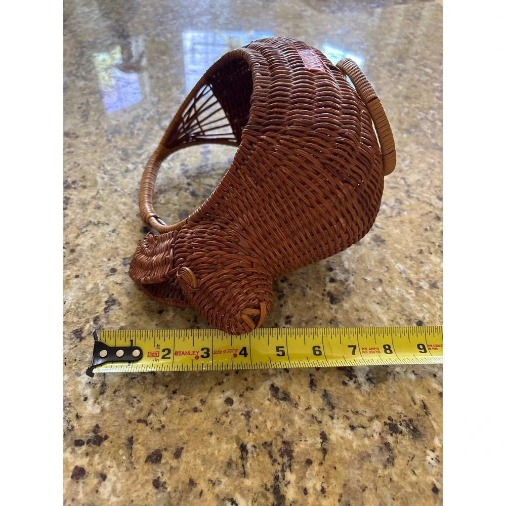 Wicker Rabbit Basket woven wood planter‎ Easter